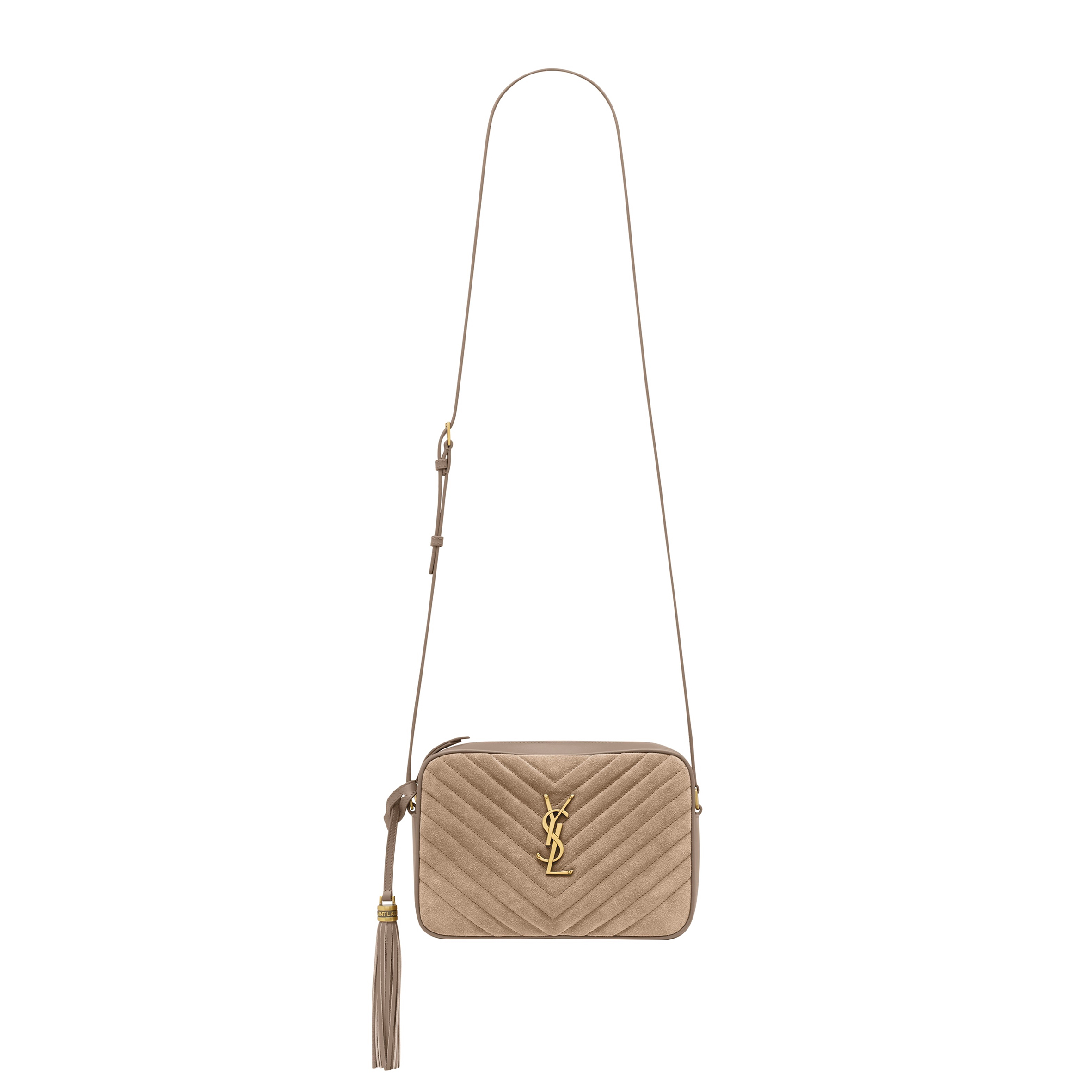 YSL LOU IN QUILTED SUEDE 715232C4BW72346 (23*16*6cm)